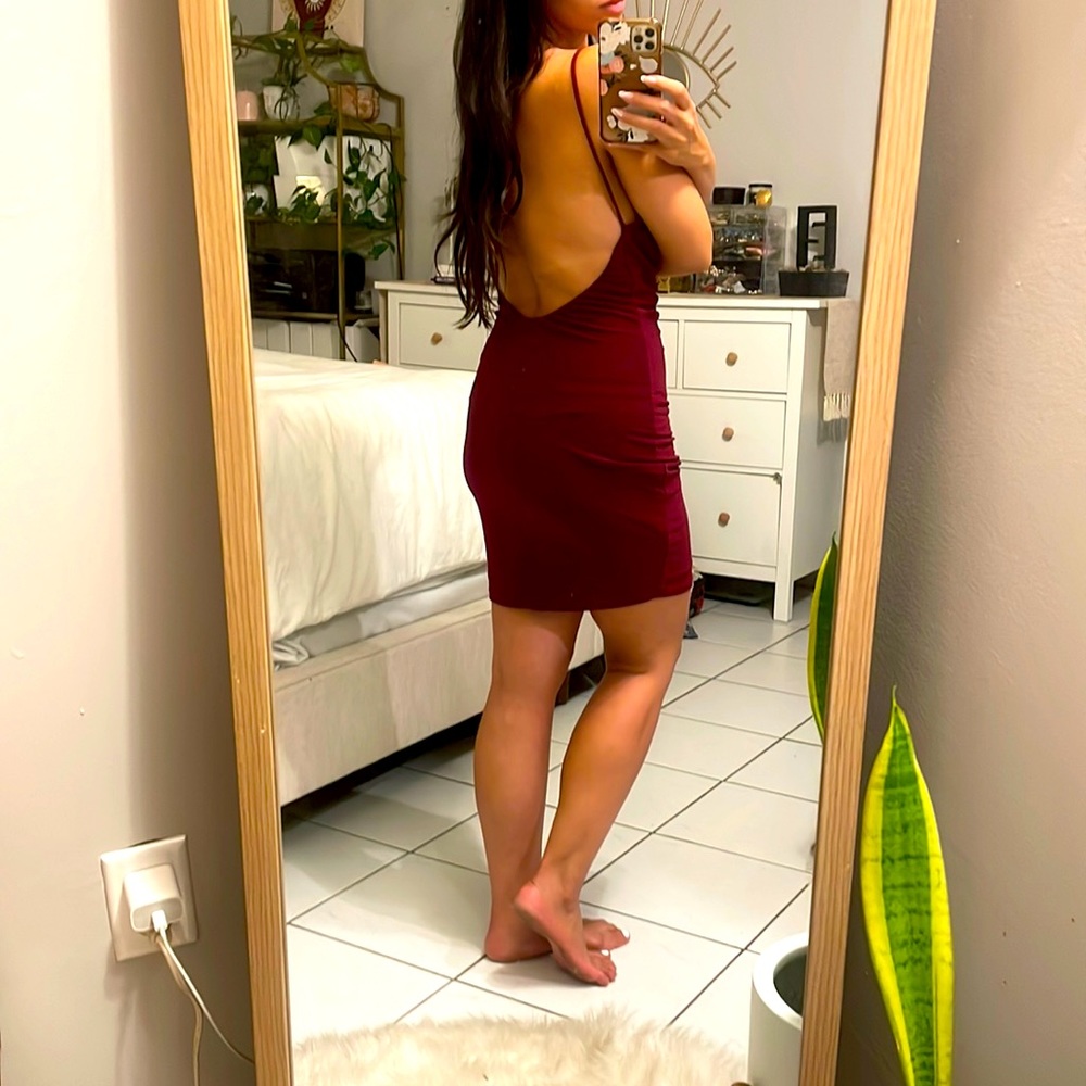 Burgundy dress